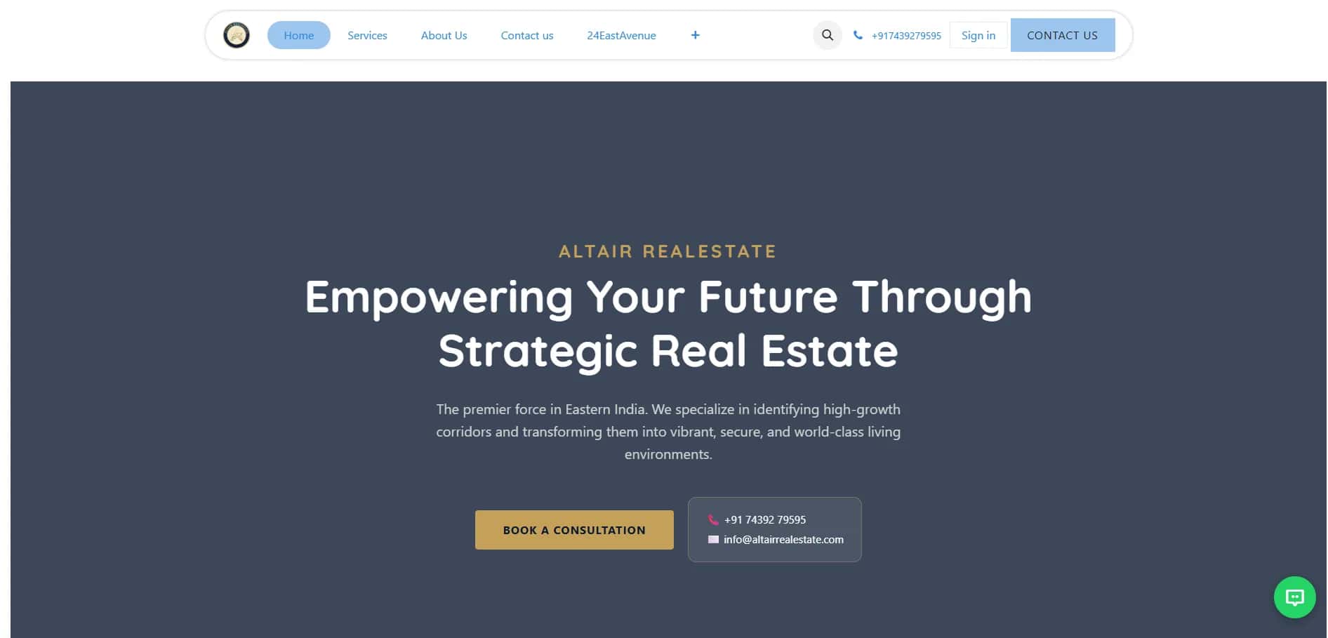 Engineering the Future of Eastern India website preview