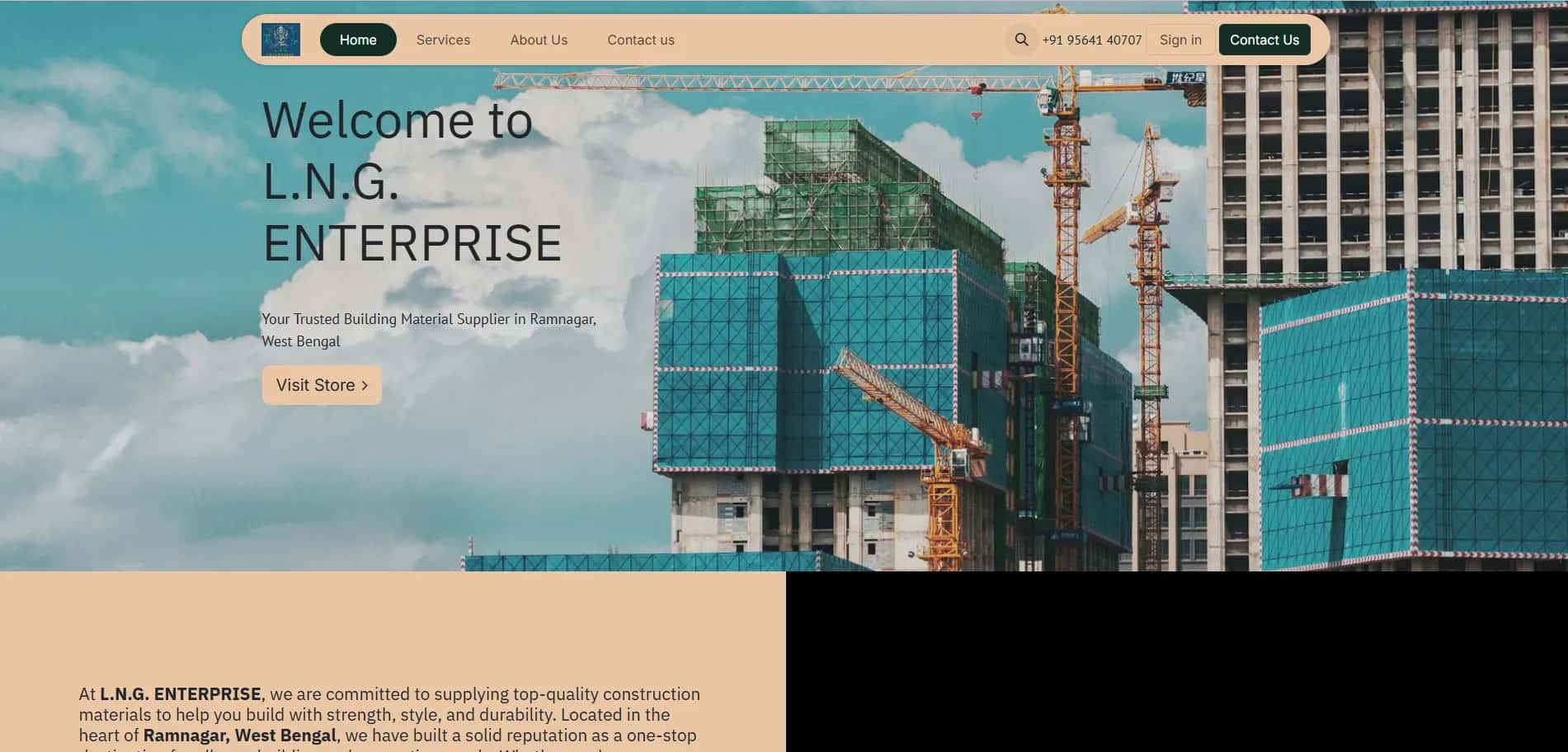 Precision Engineering for LNG Enterprises website preview