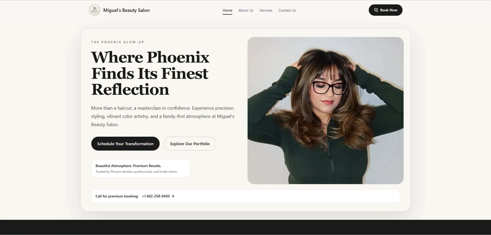 Miguel's Beauty -- Salon & Beauty Website website preview