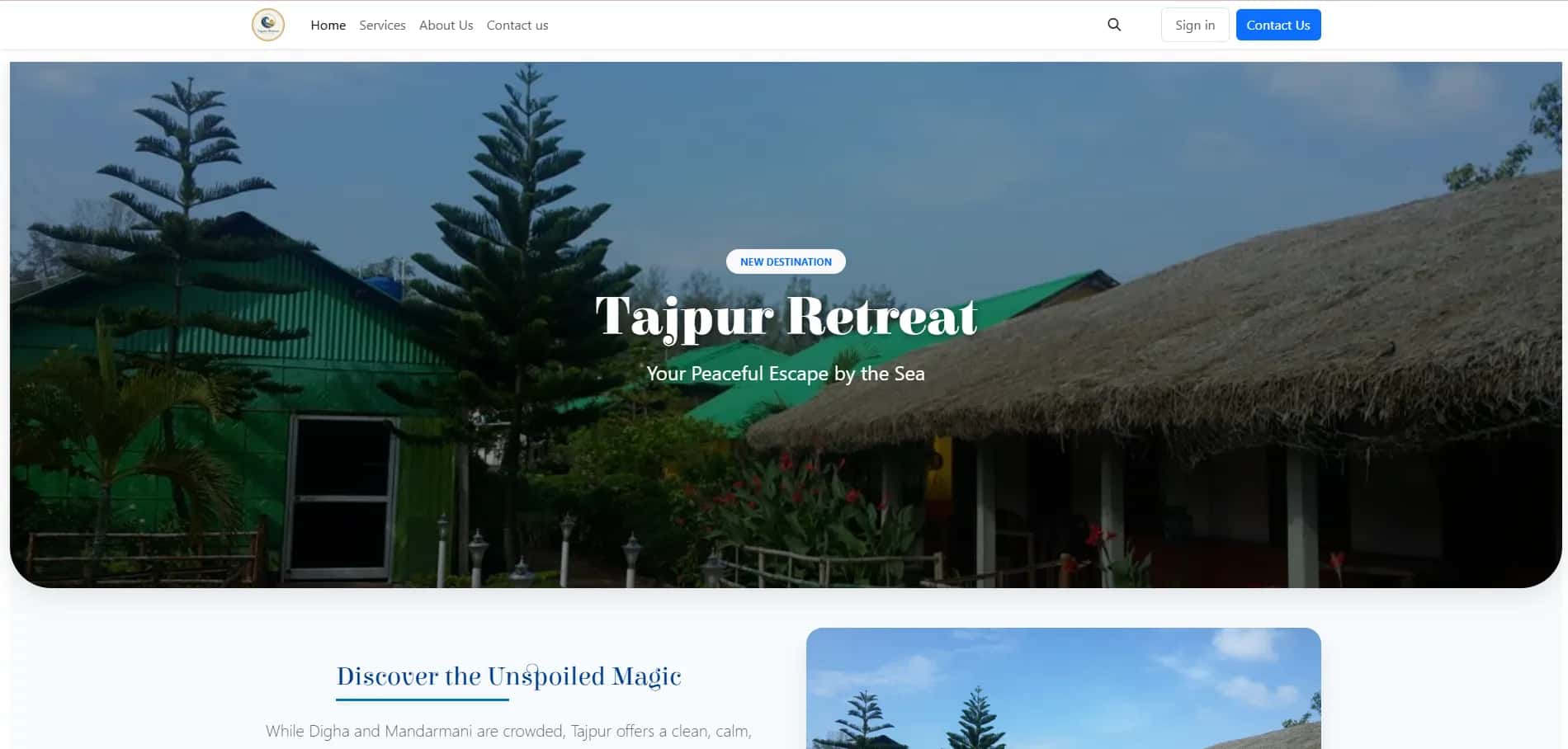 Elevating the Coastal Retreat Experience website preview