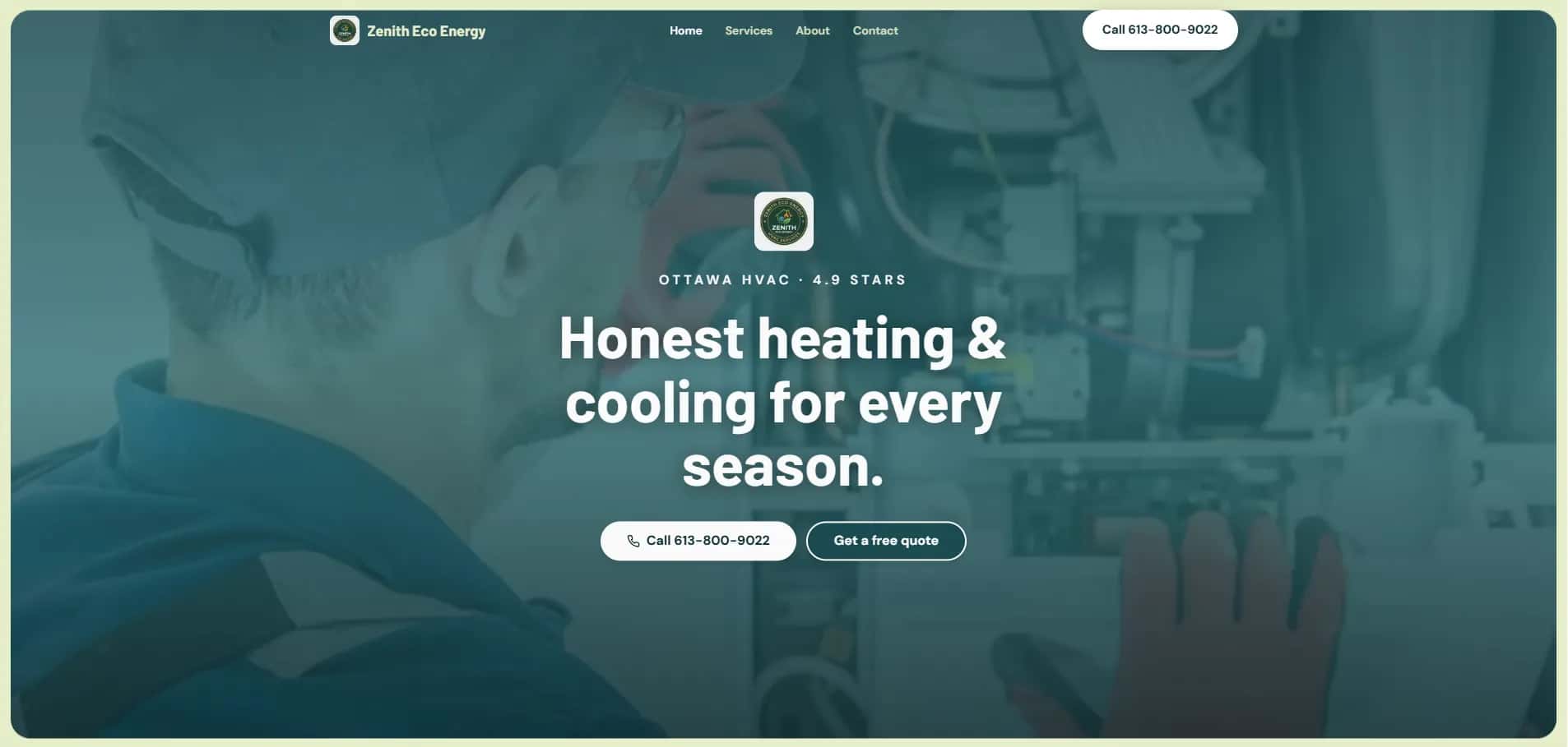 Zenith Eco Energy — Sustainable Energy Marketing website preview